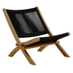 EEI-6808 Vienna Outdoor Patio Teak and Rope Folding Accent Lounge Chair by Modway