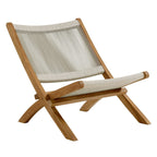 EEI-6808 Vienna Outdoor Patio Teak and Rope Folding Accent Lounge Chair by Modway