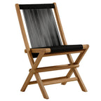 EEI-6807 Vienna Outdoor Patio Teak and Rope Folding Chairs Set of 4 by Modway
