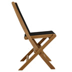 EEI-6807 Vienna Outdoor Patio Teak and Rope Folding Chairs Set of 4 by Modway