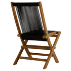 EEI-6807 Vienna Outdoor Patio Teak and Rope Folding Chairs Set of 4 by Modway
