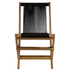 EEI-6807 Vienna Outdoor Patio Teak and Rope Folding Chairs Set of 4 by Modway