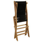 EEI-6807 Vienna Outdoor Patio Teak and Rope Folding Chairs Set of 4 by Modway