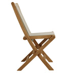 EEI-6807 Vienna Outdoor Patio Teak and Rope Folding Chairs Set of 4 by Modway