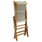 EEI-6807 Vienna Outdoor Patio Teak and Rope Folding Chairs Set of 4 by Modway