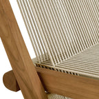 EEI-6807 Vienna Outdoor Patio Teak and Rope Folding Chairs Set of 4 by Modway