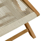 EEI-6809 Vienna Outdoor Patio Teak and Rope Folding Ottoman by Modway