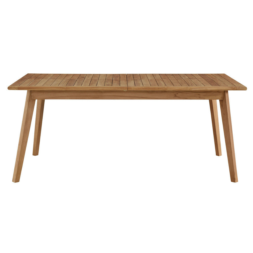 EEI-6813-NAT Vienna Outdoor Patio Teak Wood Extendable Dining Table by Modway