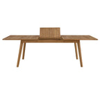 EEI-6813-NAT Vienna Outdoor Patio Teak Wood Extendable Dining Table by Modway