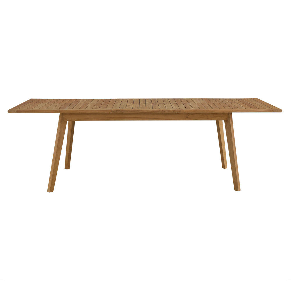 EEI-6813-NAT Vienna Outdoor Patio Teak Wood Extendable Dining Table by Modway