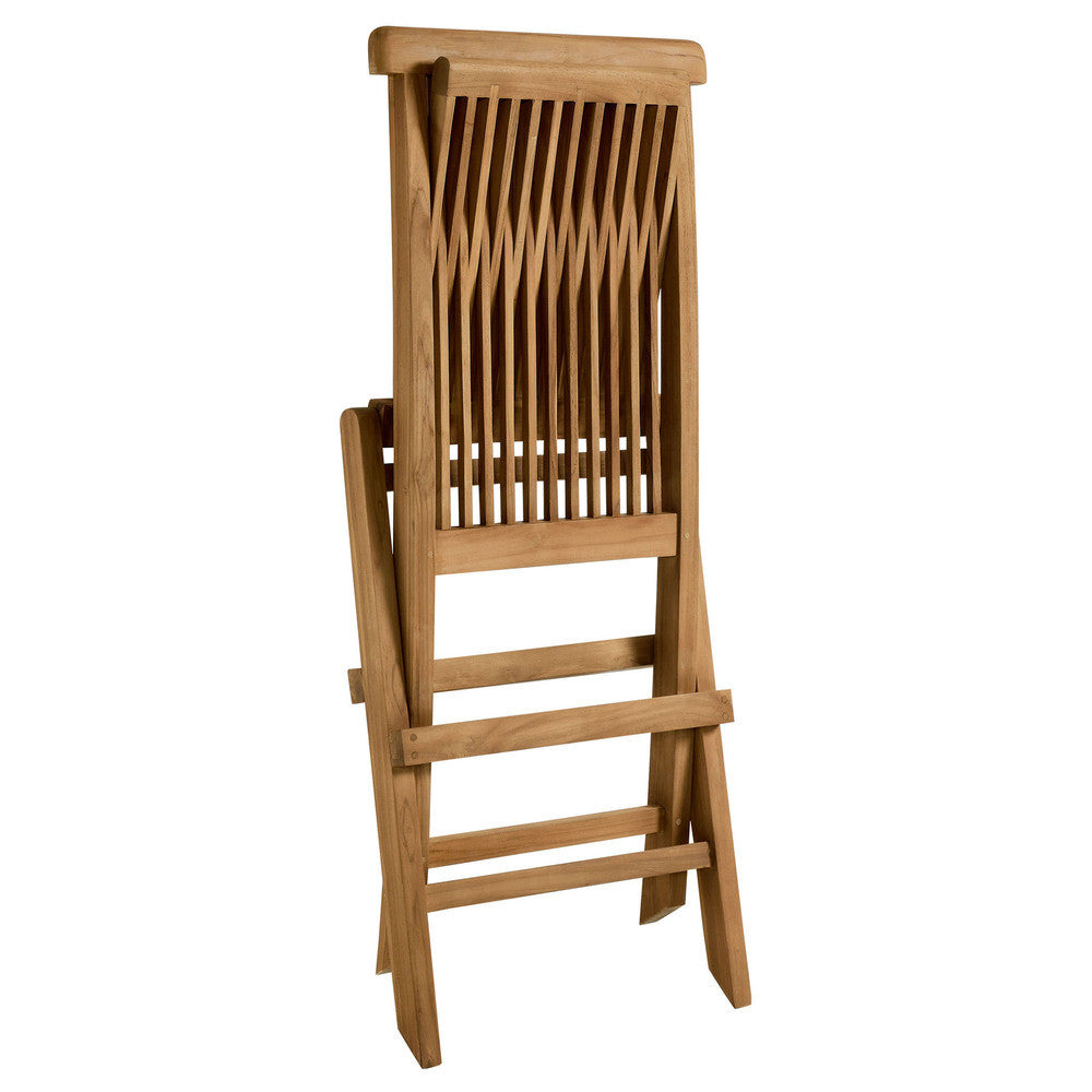 EEI-6812-NAT Vienna Outdoor Patio Teak Wood Folding Dining Chairs Set of 4 by Modway