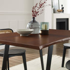 EEI-6067-BLK-WAL Viggo 60" Live Edge Acacia Wood Acacia Wood Dining Table by Modway