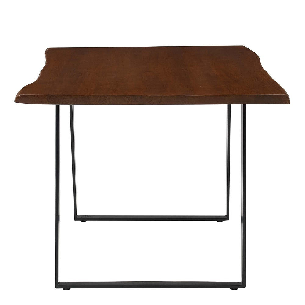 EEI-6067-BLK-WAL Viggo 60" Live Edge Acacia Wood Acacia Wood Dining Table by Modway
