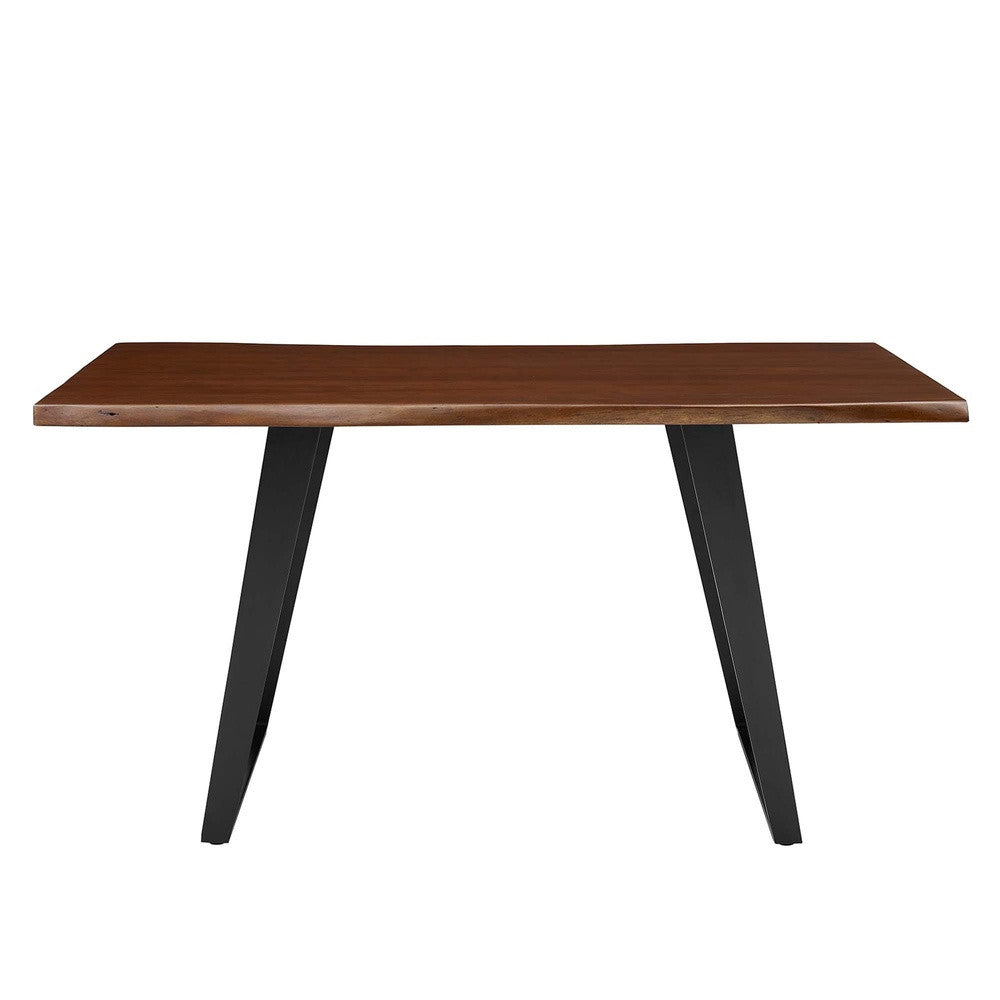 EEI-6067-BLK-WAL Viggo 60" Live Edge Acacia Wood Acacia Wood Dining Table by Modway