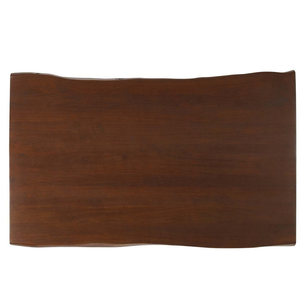 EEI-6067-BLK-WAL Viggo 60" Live Edge Acacia Wood Acacia Wood Dining Table by Modway