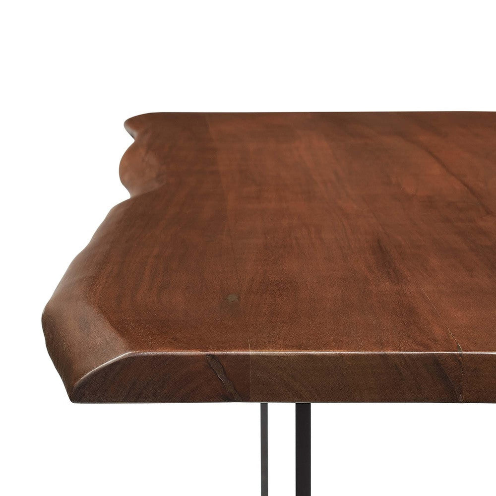 EEI-6067-BLK-WAL Viggo 60" Live Edge Acacia Wood Acacia Wood Dining Table by Modway