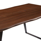 EEI-6069-BLK-WAL Viggo 74" Live Edge Acacia Wood Dining Table by Modway