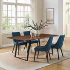 EEI-6069-BLK-WAL Viggo 74" Live Edge Acacia Wood Dining Table by Modway