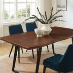 EEI-6069-BLK-WAL Viggo 74" Live Edge Acacia Wood Dining Table by Modway