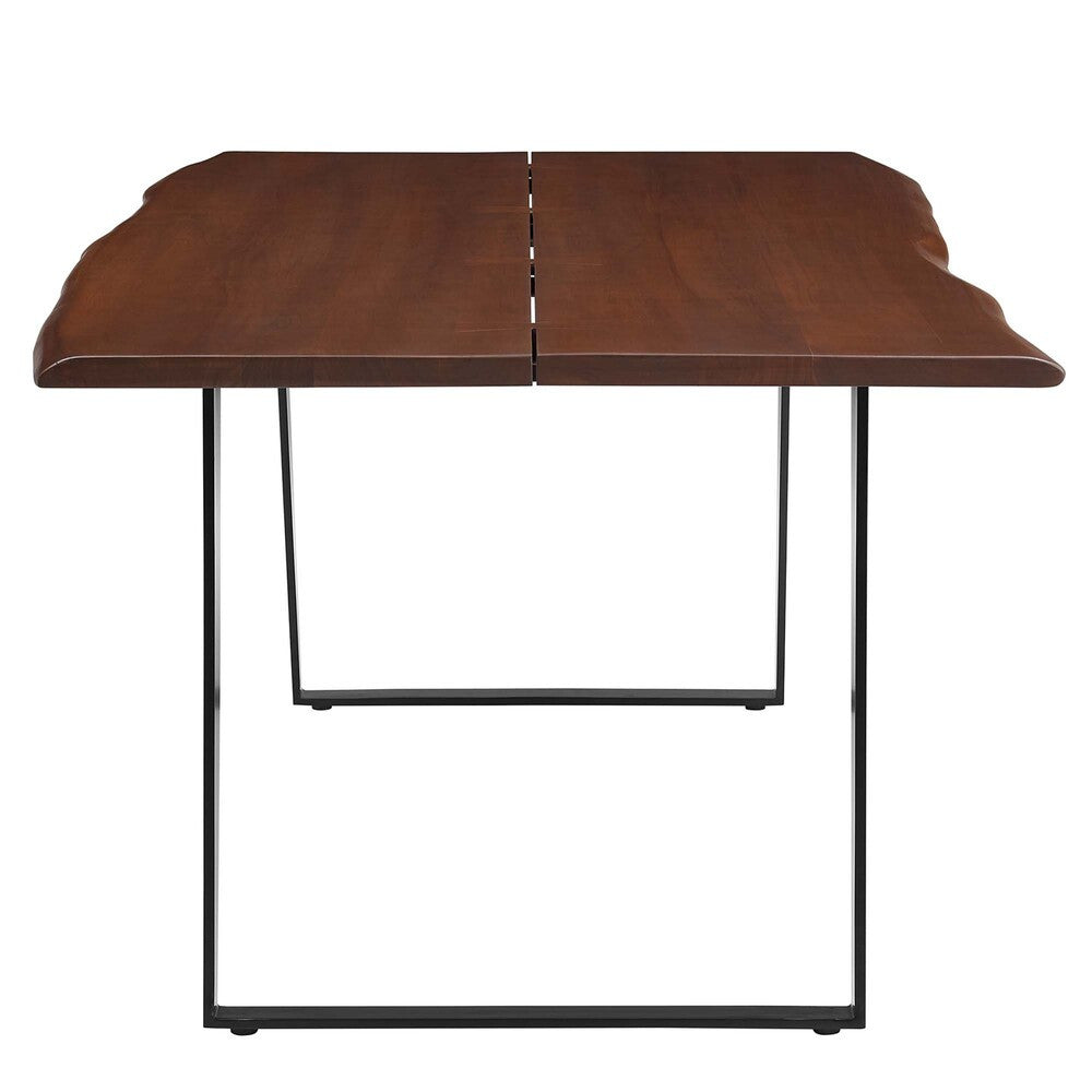 EEI-6069-BLK-WAL Viggo 74" Live Edge Acacia Wood Dining Table by Modway