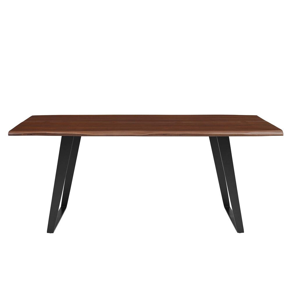 EEI-6069-BLK-WAL Viggo 74" Live Edge Acacia Wood Dining Table by Modway
