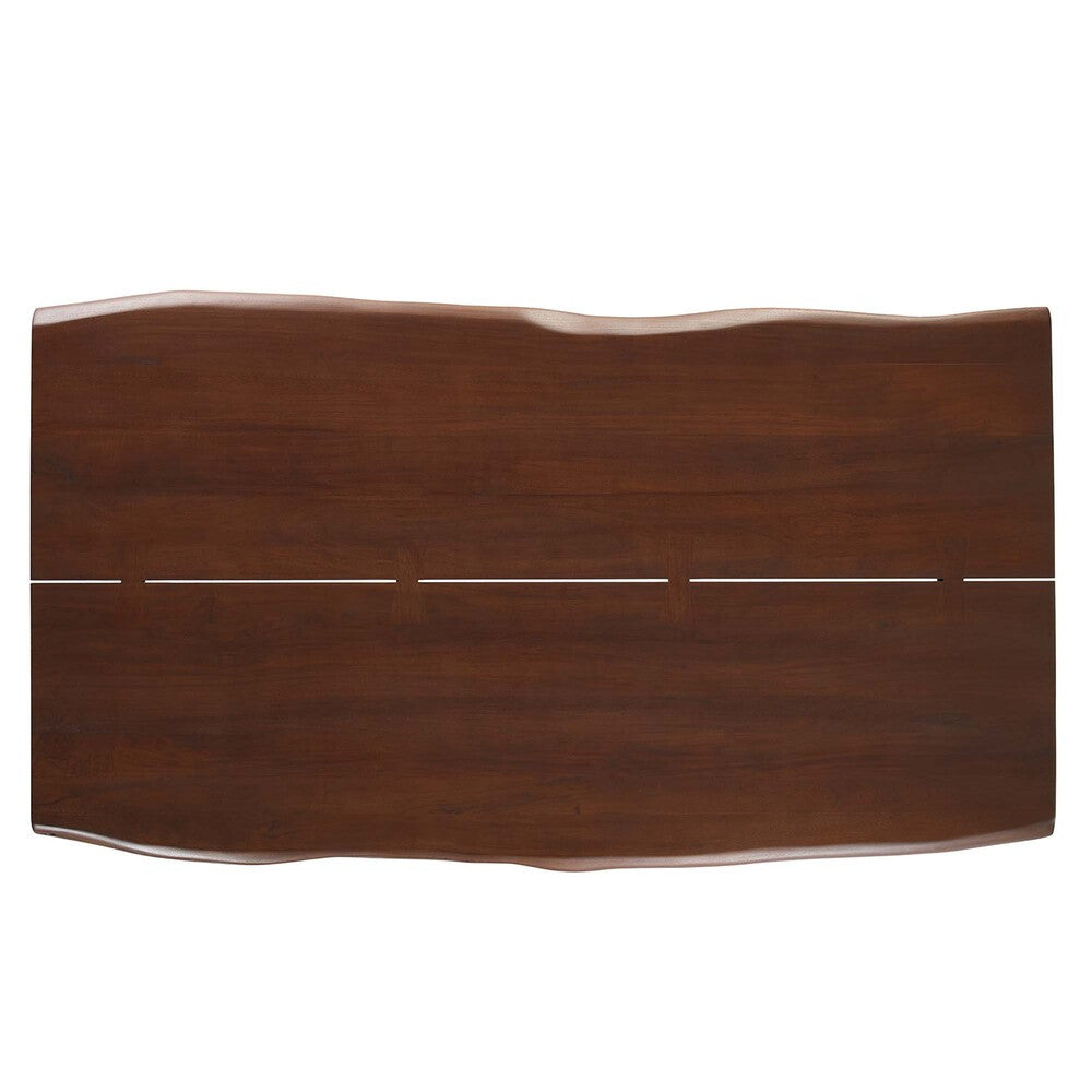EEI-6069-BLK-WAL Viggo 74" Live Edge Acacia Wood Dining Table by Modway