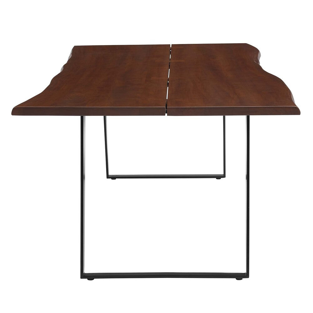 EEI-6071-BLK-WAL Viggo 96" Live Edge Acacia Wood Acacia Wood Dining Table by Modway