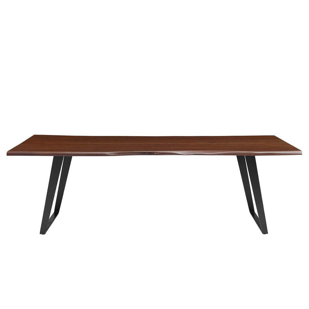 EEI-6071-BLK-WAL Viggo 96" Live Edge Acacia Wood Acacia Wood Dining Table by Modway