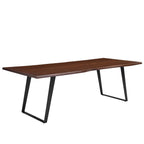 EEI-6071-BLK-WAL Viggo 96" Live Edge Acacia Wood Acacia Wood Dining Table by Modway