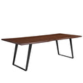 Modway EEI-6071-BLK-WAL Viggo 96" Live Edge Acacia Wood Acacia Wood Dining Table Black Walnut
