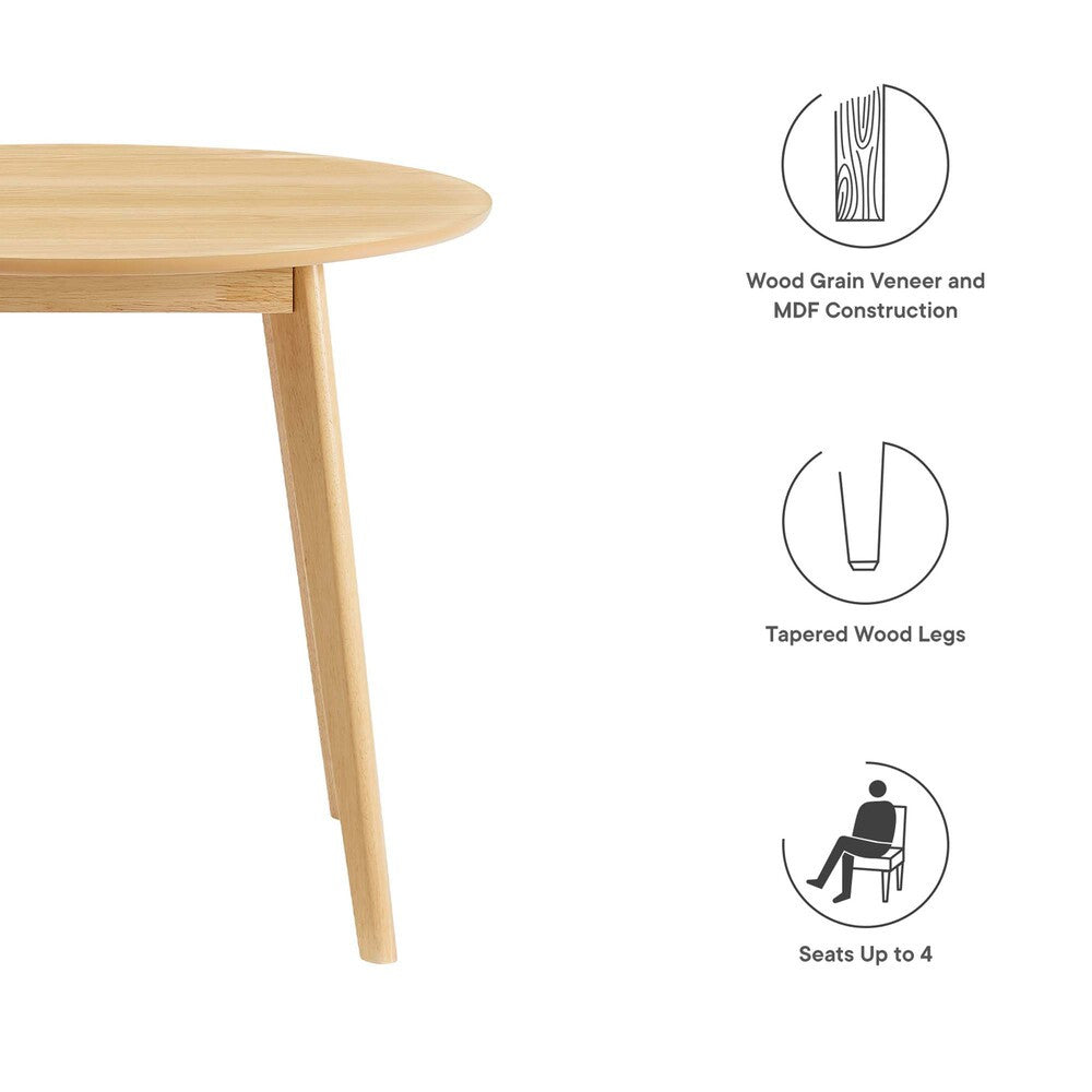 EEI-3749-OAK Vision 35" Round Dining Table by Modway
