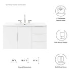 EEI-4894 Vitality 36" Bathroom Vanity Cabinet (Sink Basin Not Included) by Modway