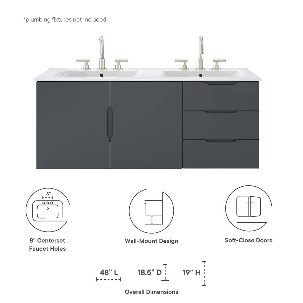 EEI-5785 Vitality 48" Double Sink Bathroom Vanity by Modway