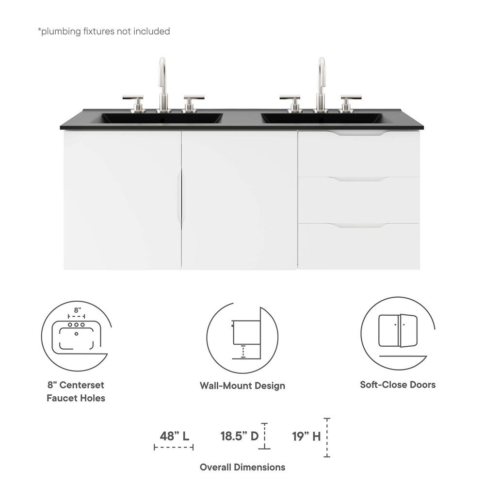 EEI-5785 Vitality 48" Double Sink Bathroom Vanity by Modway