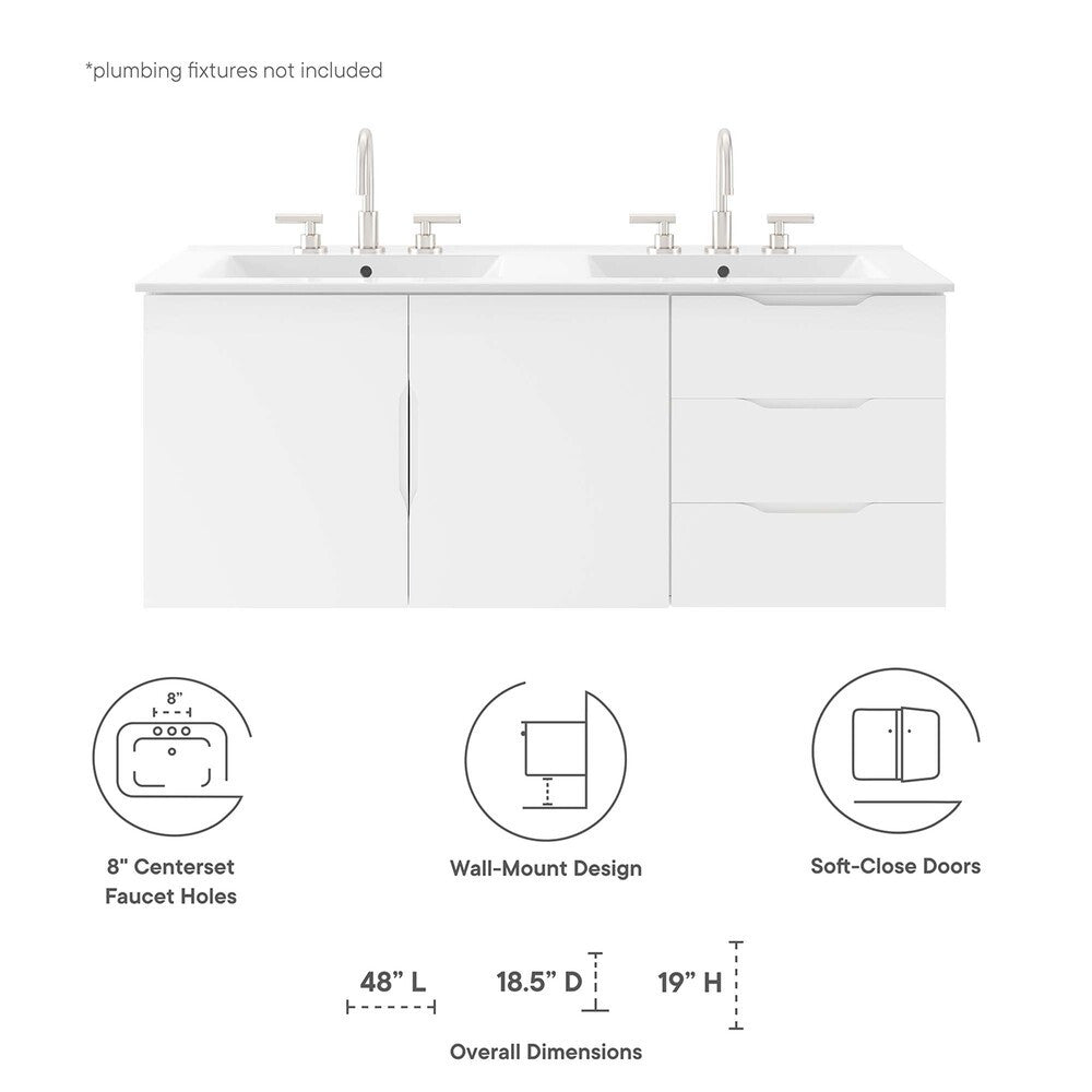 EEI-5785 Vitality 48" Double Sink Bathroom Vanity by Modway