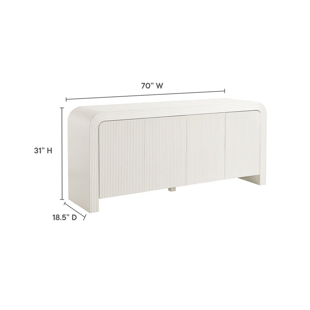 Modway Waterflute 70" Fluted Sideboard Cabinet by Modway-EEI-7198
