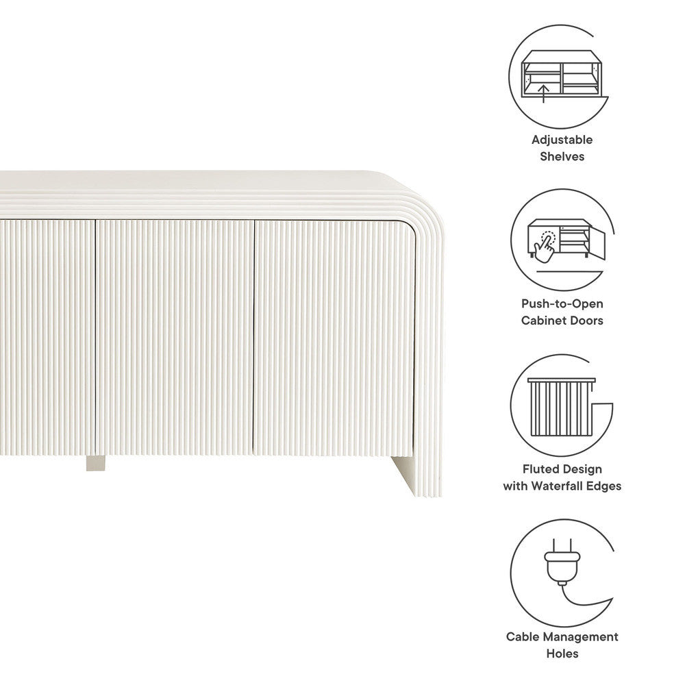 Modway Waterflute 70" Fluted Sideboard Cabinet by Modway-EEI-7198