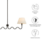 EEI-6874 Wave Squiggle 2-Arm Pendant Light by Modway