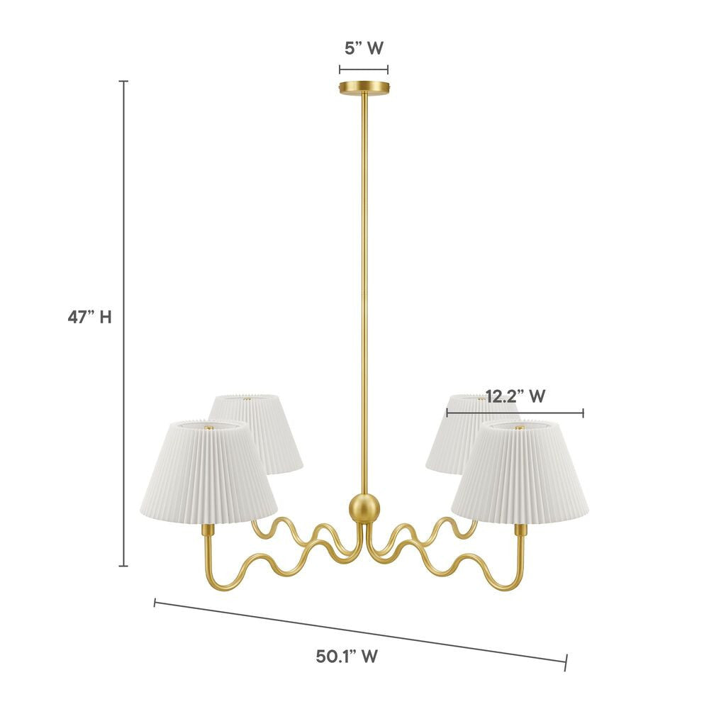EEI-6875 Wave Squiggle 4-Arm Pendant Light by Modway