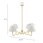 EEI-6875 Wave Squiggle 4-Arm Pendant Light by Modway