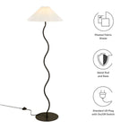EEI-6877-BLK Wave Squiggle Floor Lamp by Modway