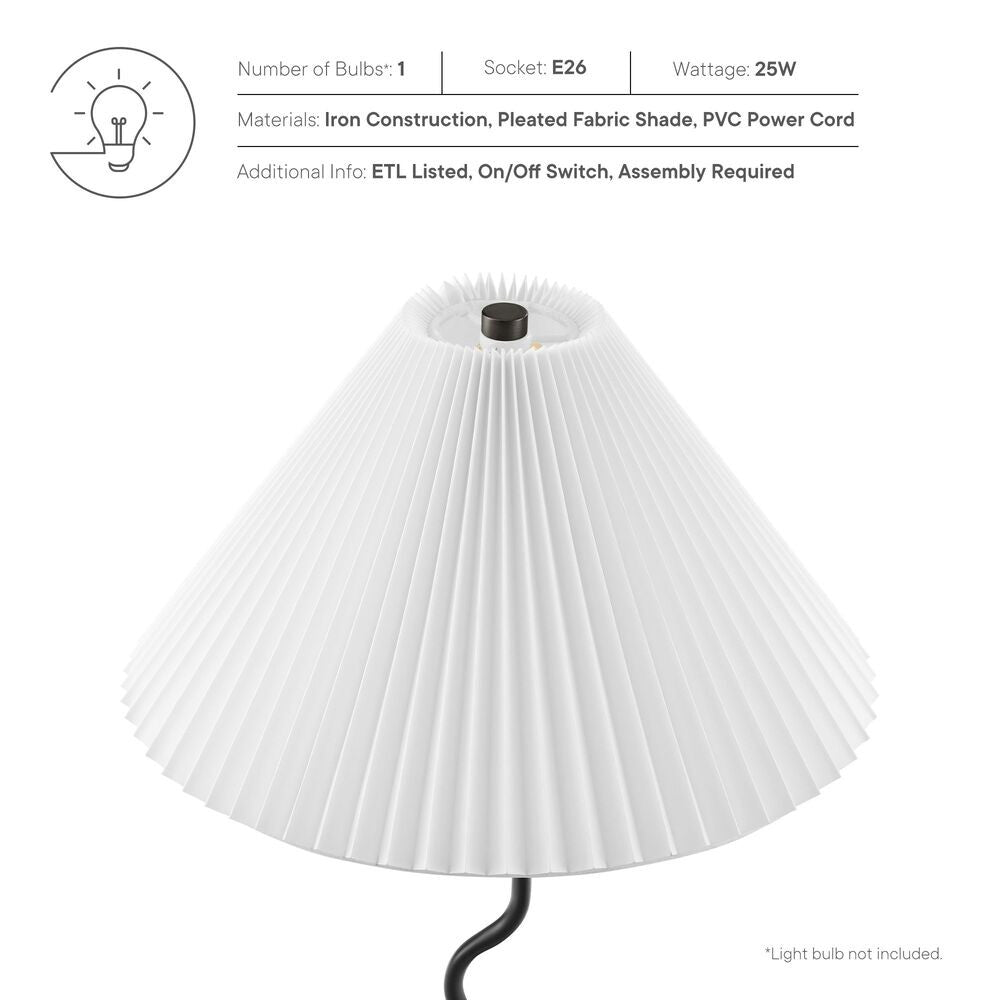 EEI-6877-BLK Wave Squiggle Floor Lamp by Modway