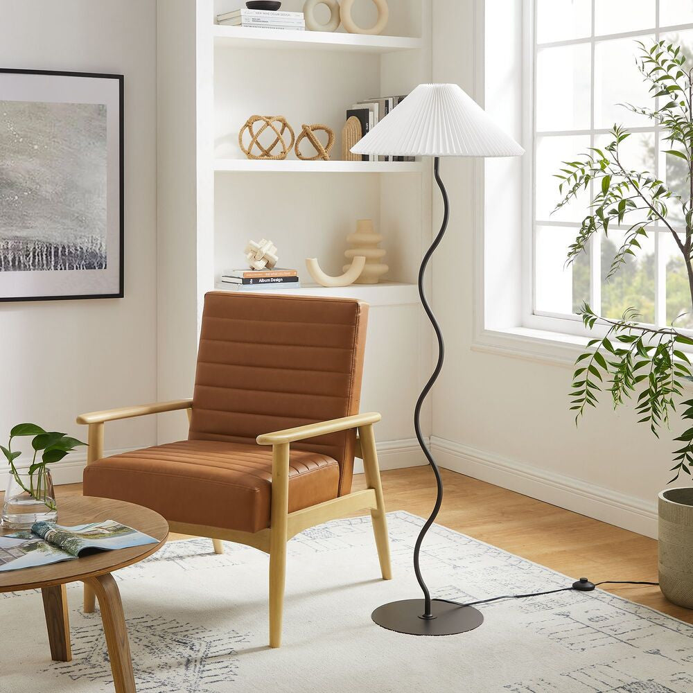 EEI-6877-BLK Wave Squiggle Floor Lamp by Modway