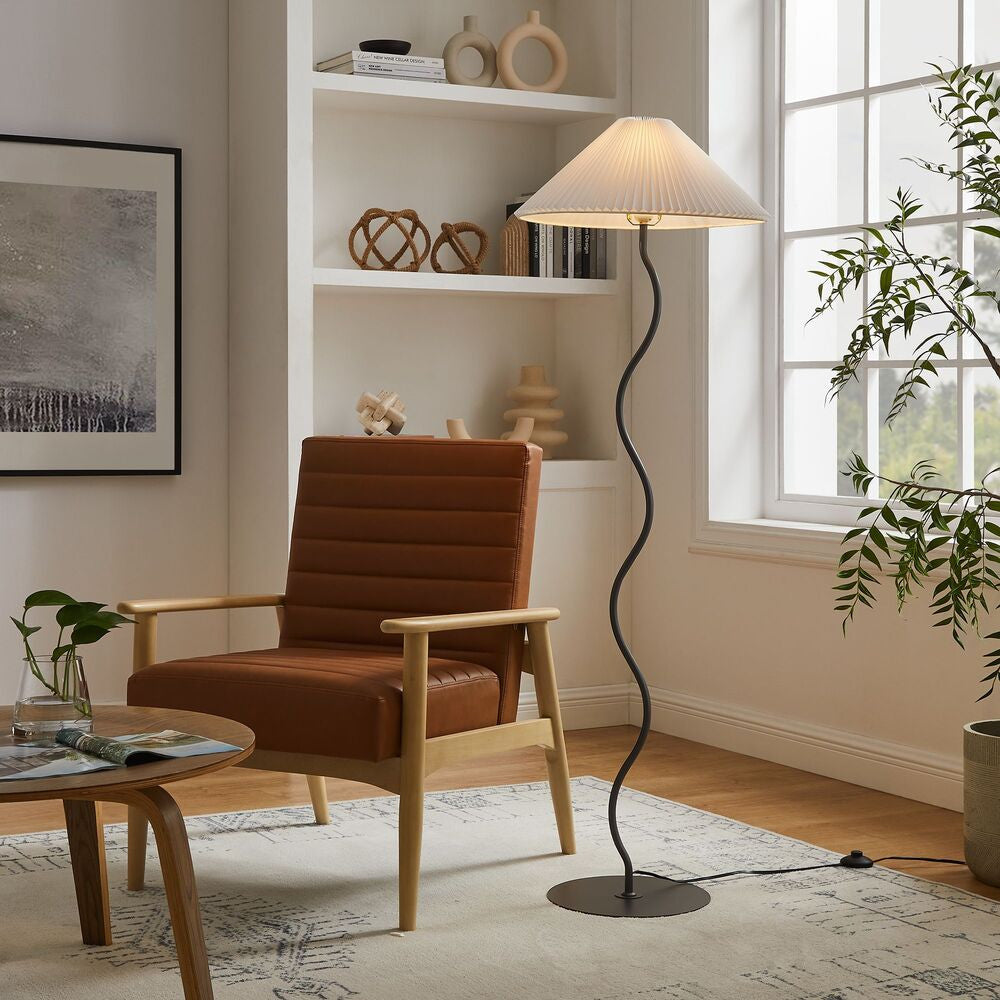 EEI-6877-BLK Wave Squiggle Floor Lamp by Modway