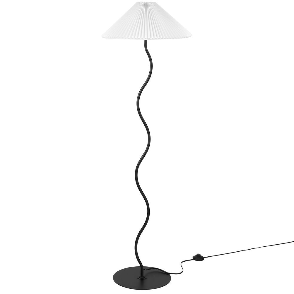 EEI-6877-BLK Wave Squiggle Floor Lamp by Modway