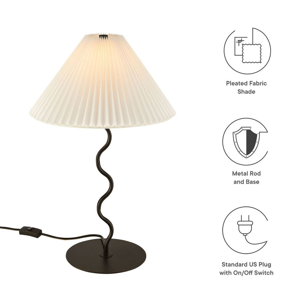 EEI-6876-BLK Wave Squiggle Table Lamp by Modway
