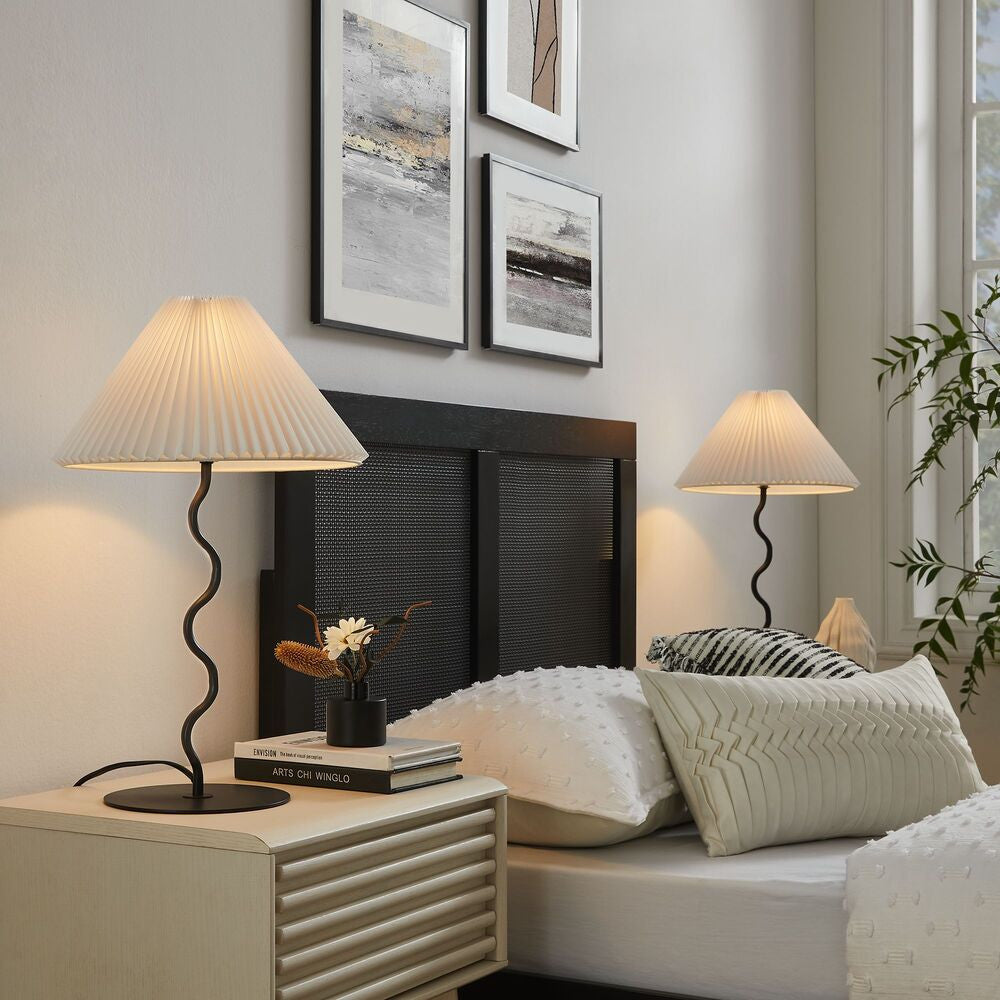 EEI-6876-BLK Wave Squiggle Table Lamp by Modway