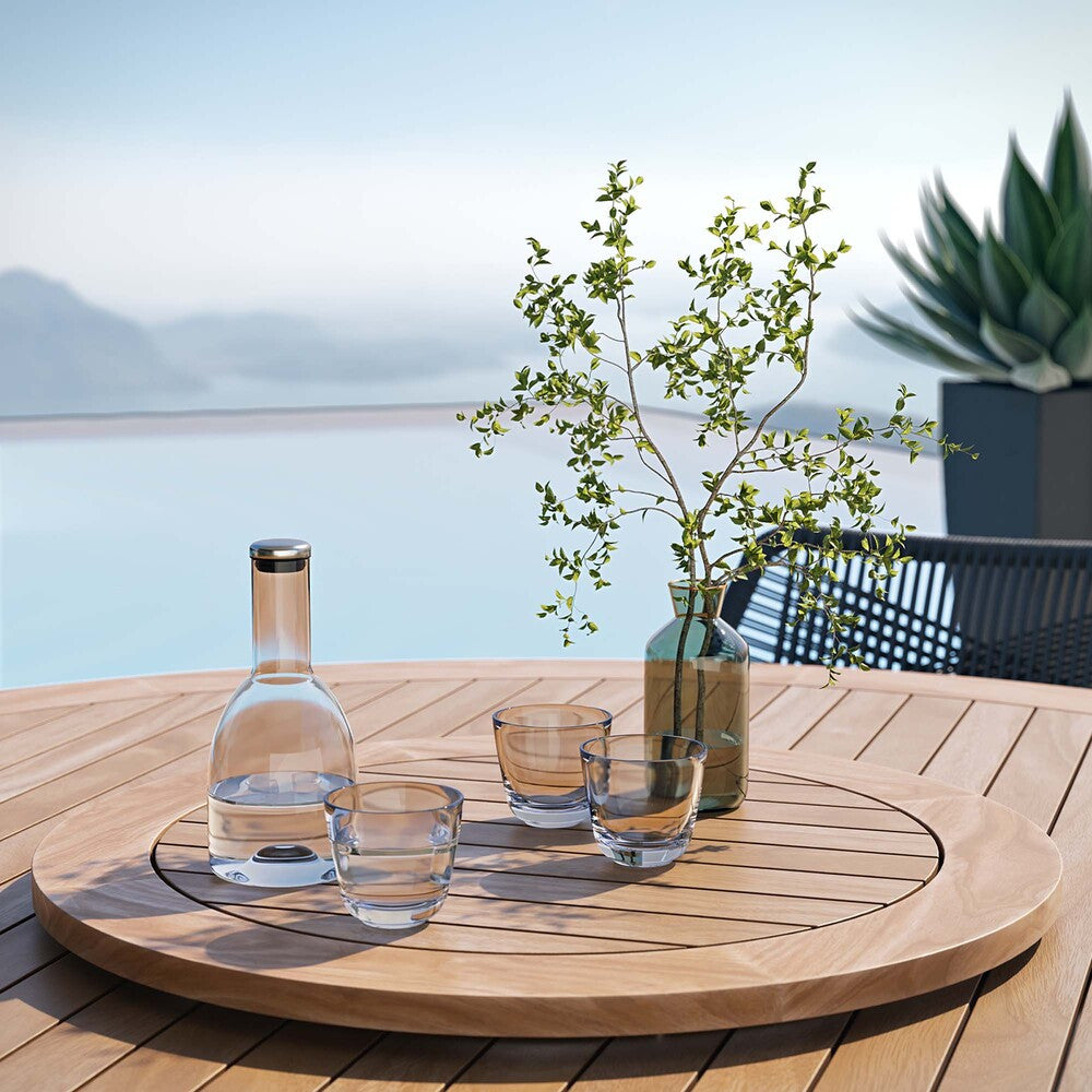EEI-6118 Wellspring 5-Piece Outdoor Patio Teak Wood Dining Set by Modway