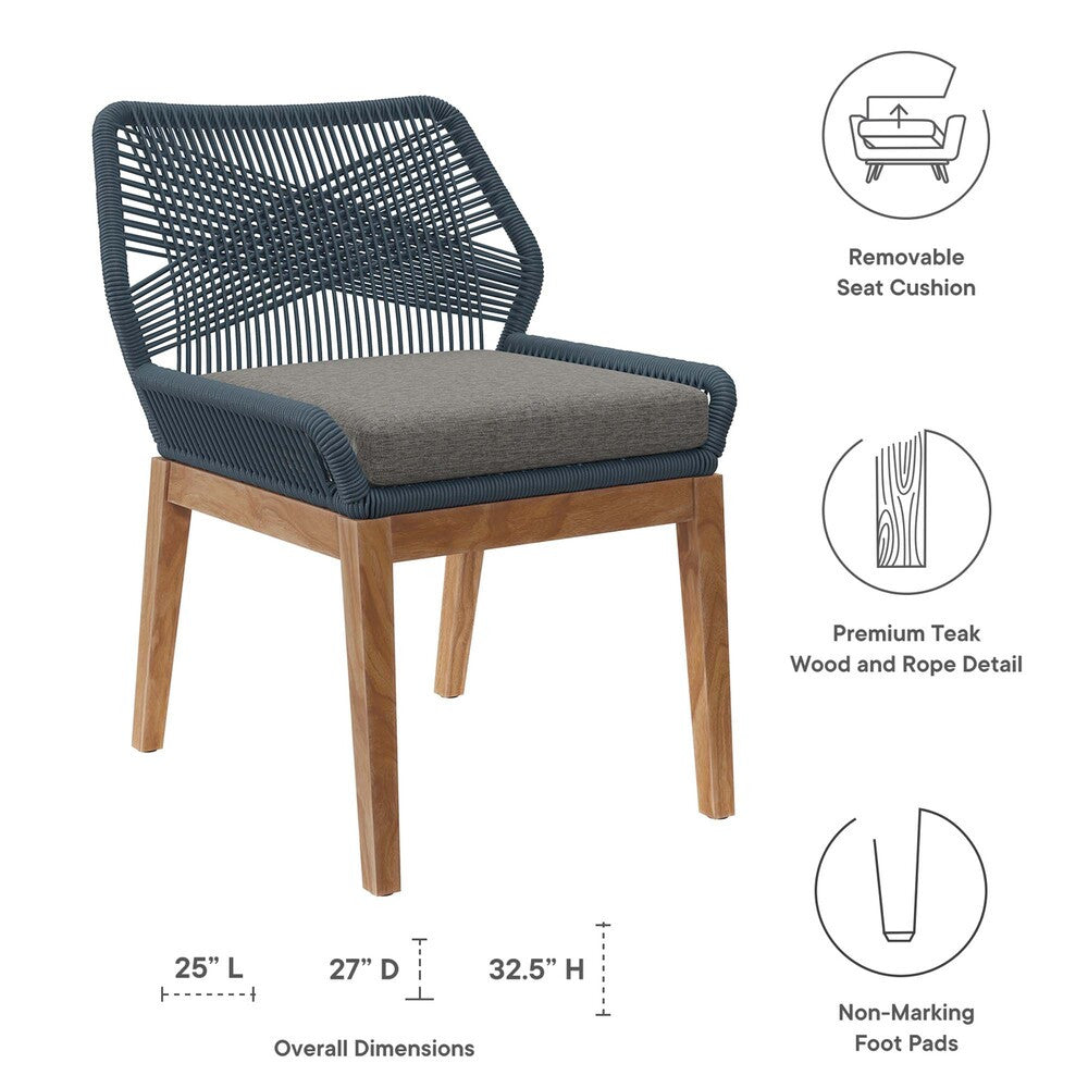EEI-6118 Wellspring 5-Piece Outdoor Patio Teak Wood Dining Set by Modway