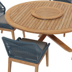 EEI-6118 Wellspring 5-Piece Outdoor Patio Teak Wood Dining Set by Modway